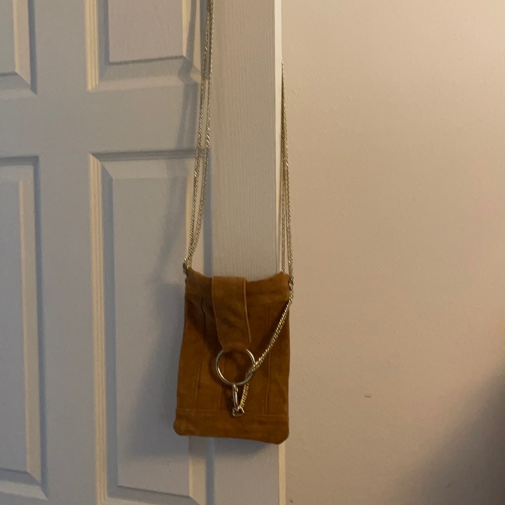 Crossbody suede bag